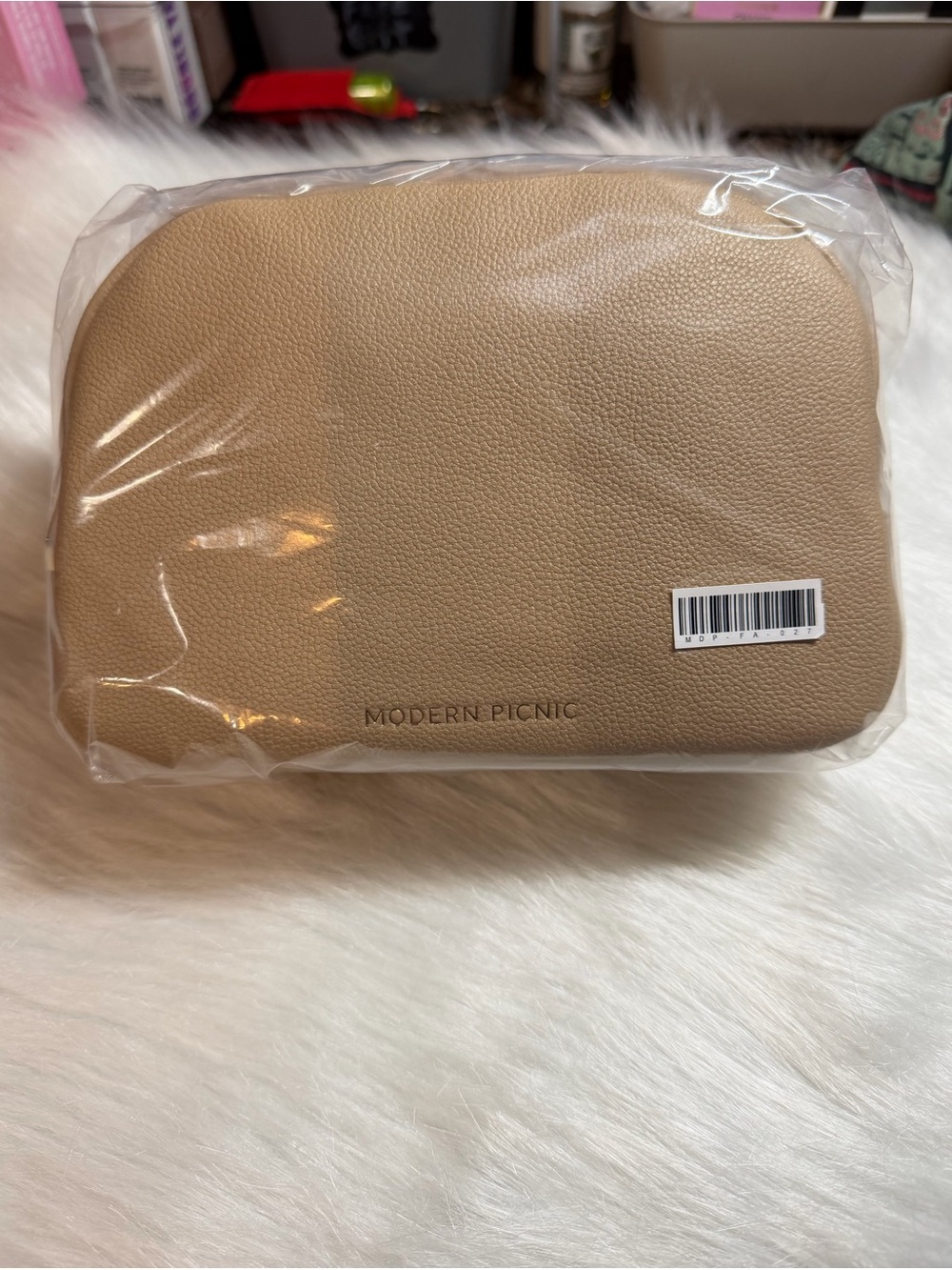 Modern Picnic Belt Bag Tan Vegan Leather